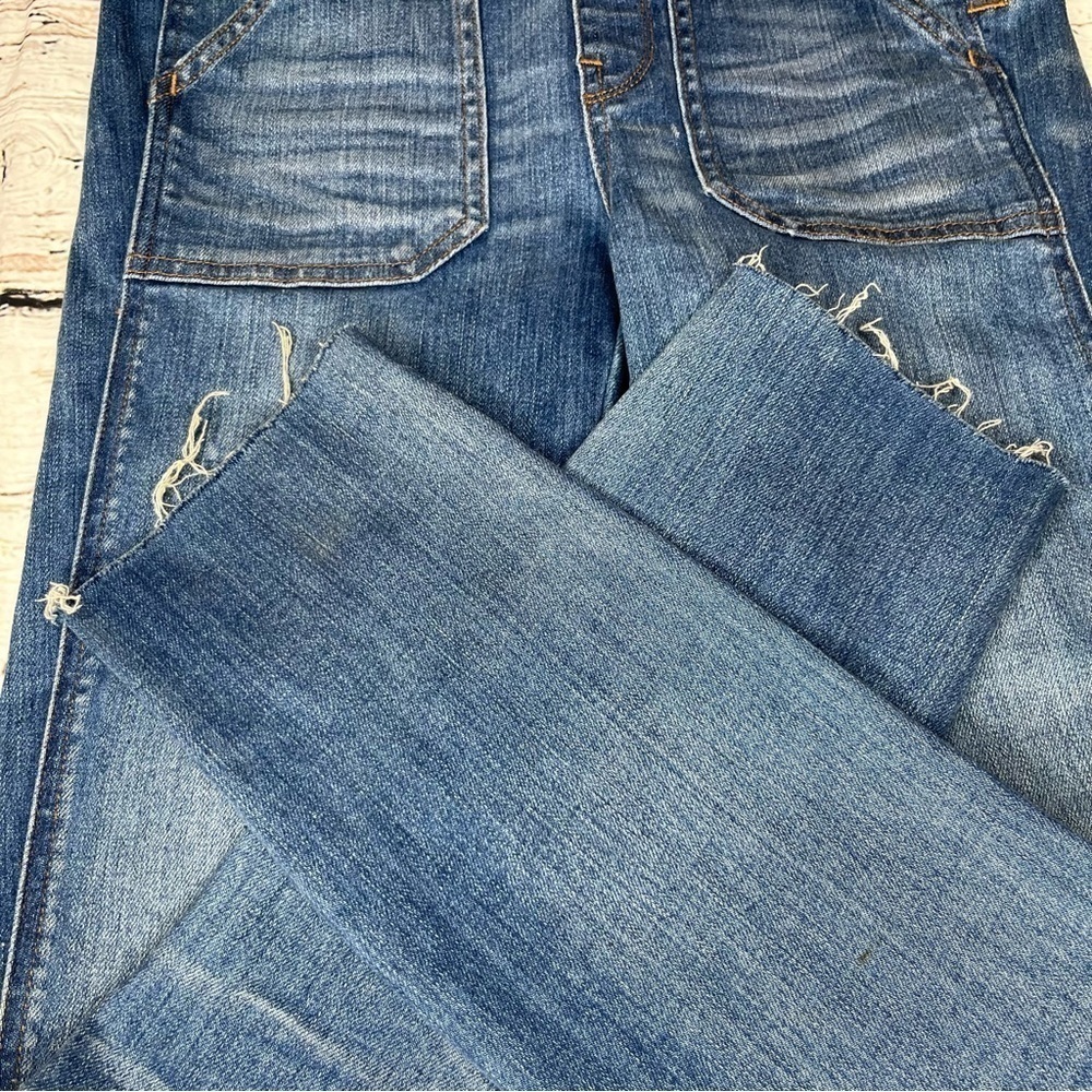 Madewell Skinny Denim Overalls With Raw Hem  Size XS - Picture 6 of 9